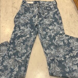 Love Shack Fancy x Gap Floral Blue Women's Jeans